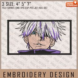 Satoru Gojo Embroidery Files, Jujutsu Kaisen, Anime Inspired Embroidery Design, Machine Embroidery D287