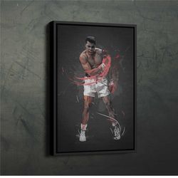 Muhammad Ali Art Boxing Wall Art Home Decor Hand Made Poster Canvas Print