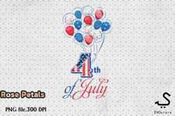 4th of July Balloon Sublimation PNG Design 62