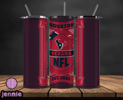 Houston Texans Tumbler Wrap, NFL Logo Tumbler Png, NFL Design Png-106