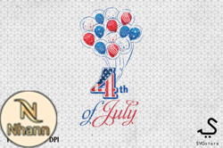 4th of July Balloon Sublimation PNG Design 62