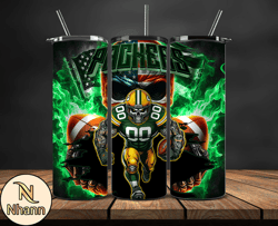 Green Bay Packers Fire Tumbler Wraps, ,Nfl Png,Nfl Teams, Nfl Sports, NFL Design Png by Nhann Design 12