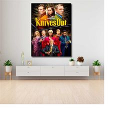 Knives Out Poster, Daniel Craig Wall Art, Rolled