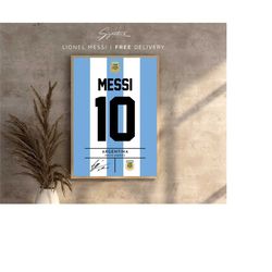 Lionel Messi Argentina Jersey Poster (2023/24 Kit) | Minimalist Football Prints |  Wall Art | Soccer Shirts | Football J