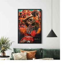 Michael Jordan, Basketball Canvas, Michael Jordan Poster, Basketball Wall Decor, NBA Fan Gift, Wall Art Decor, Room Deco