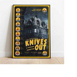 Knives Out Poster, Daniel Craig Wall Art &