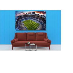 Stadium Poster, Santiago Bernabu Stadium Canvas Wall Art, Football Wall Decor, Home & Office Decoration Canvas Ready To