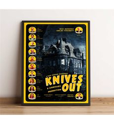 Knives Out Poster, Daniel Craig Wall Art, Ana