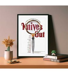Knives Out Movie Poster, High Quality Canvas Poster,