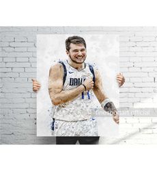 Luka Dallas Poster, Canvas Wrap, Basketball framed print,