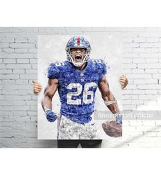 Barkley New York Poster, Canvas Wrap, Football framed