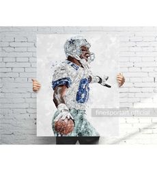 Michael Irvin Dallas Poster, Canvas Wrap, Football framed