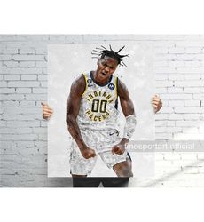 Bennedict Mathurin Indiana Poster, Canvas Wrap, Basketball framed