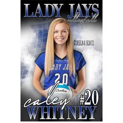 VOLLEYBALL TEMPLATE photoshop sports senior banner template **customizable**  24x36 inch Photoshop Digital Download