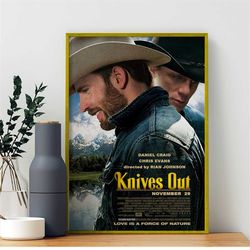 Knives Out Movie Poster - High quality canvas art print - Room decoration - Art Poster For Gift Custom Poster - Gift for