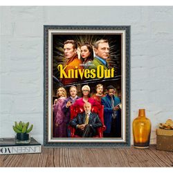 Knives Out Movie Poster, Knives Out Classic Vintage Movie Poster, Canvas Cloth Poster
