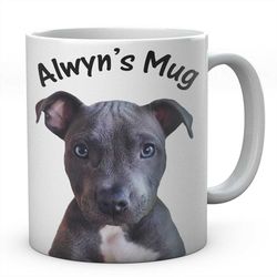 Staffordshire Blue Bull Terrier Mug, Funny Staffy Mugs, Staffy Gifts Novelty Cute Dog Gifts For Him Or Her Coffee Tea Cu