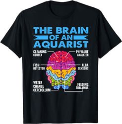 Funny Brain of a Aquarist Fish Aquariums Fish Keeping Unisex T-Shirt