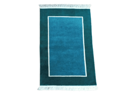 S Blue 62 Cm x 90 Cm 60 Knots Handknotted Nepali Carpet /Galaicha