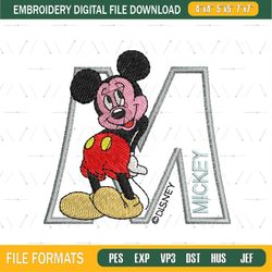 Mickey Embroidery Logo Design Png