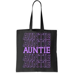 Retro Auntie Pattern Tote Bag