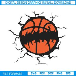 Basketball SVG, Split Name Frame Svg, Basketball Svg File For Cricut, Silhouette, Vector Sport Svg Clipart, Png Insta
