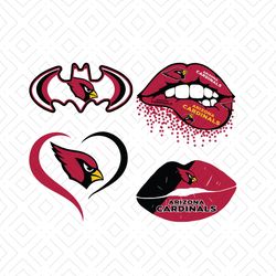 Arizona Cardinals SVG Bundle, Cardinals Logo SVG, Sport SVG, Batman Cardinals Logo SVG, Cardinals Lips SVG, Football Tea