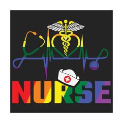 Nurse LGBTQ Gay Pride Rainbow Svg, Lgbt Svg, Nurse Svg, Lgbt Heartbeat Svg, Lgbt Nurse Svg, Gay Svg, Lesbian Svg, Gay Pr