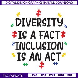 Diversity Is A Fact Inclusion Is An Act SVG