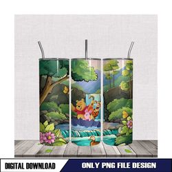 Poor And Friends Play In Waterfall Tumbler Wrap Png