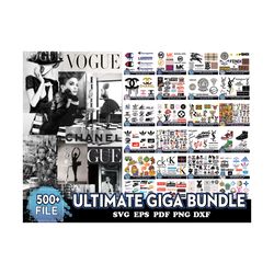 ULTIMATE Giga Bundle, With 500 SVG Files, Brand Logo Svg