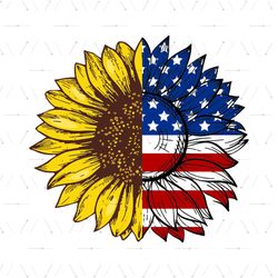 Sunflower American Flag Svg, Independence Svg, America Flag Sunflower Svg, Sunflower Svg, American Flag Svg, 4th Of July