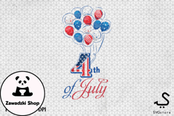 4th of July Balloon Sublimation PNG