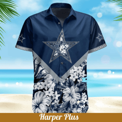 Dallas Cowboys Hawaiian Shirt Beach Gift For Him And Her, NFL Hawaiian Shirt