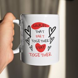 Farting Couple Mug - Valentine Gifts For Him Or Her - Gift For Boyfriend Or Girlfriend