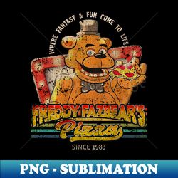 Vintage Freddy Fazbears Pizza 1983 - Creative Sublimation PNG Download - Revolutionize Your Designs
