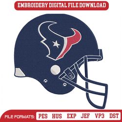 Helmet Houston Texans Embroidery Designs File, Houston Texans