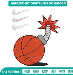 Nike Basketball Bomb Embroidery Designs File Nike Machine Embroidery Designs