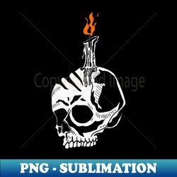 Skull Candle Light - PNG Transparent Sublimation Design - Bring Your Designs to Life