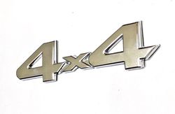 Chrome Stick On Silver 4x4 Emblem Trunk Badge Sticker for Toyota Tundra Tacoma
