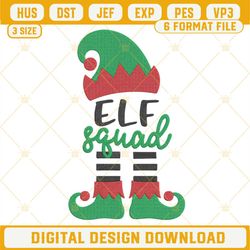 Elf Squad Embroidery Design, Christmas Boy Elf Embroidery Design File.png