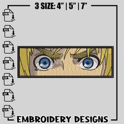 Armin Eyes embroidery design, attack on titan embroidery, anime design, logo design, anime shirt, Instant download,Embro