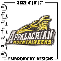Appalachian State logo embroidery design, NCAA embroidery, Sport embroidery,Logo sport embroidery,Embroidery design,Embr