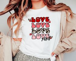 Valentines Day Shirt, Love Love Love Shirt, VDay Shirt, Cute Valentines Shirt, Valentines Shirt, Valentine Shirt,