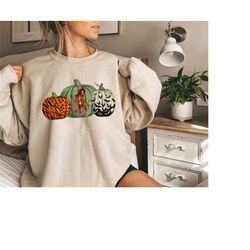 Pumpkin Shirt, Leopard Pumpkin Shirt, Jack o Lantern, Thanksgiving Graphic Shirt, Fall Harvest, Cute Fall Shirts For Wom