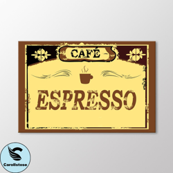 Espresso Coffee Canvas Wall Art