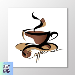Coffee Canvas Wall Art, Coffee Print, Coffee Wall Art, Coffee Recipe Print, Coffee Shop Decor, Kitchen Wall Art, Coffee