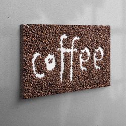 Coffee Canvas, Brown Wall Art, Coffee Lover Gift, Modern Canvas, Home Decor Canvas, Framed Canvas, 3D Canvas Art, Kitche