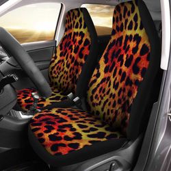 Wild Cheetah Print Car Seat Covers Custom Animal Skin Pattern Car Accessories