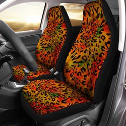 Leopard - Wild Cheetah Print Car Seat Covers Custom Animal Skin Pattern Print Car Accessories